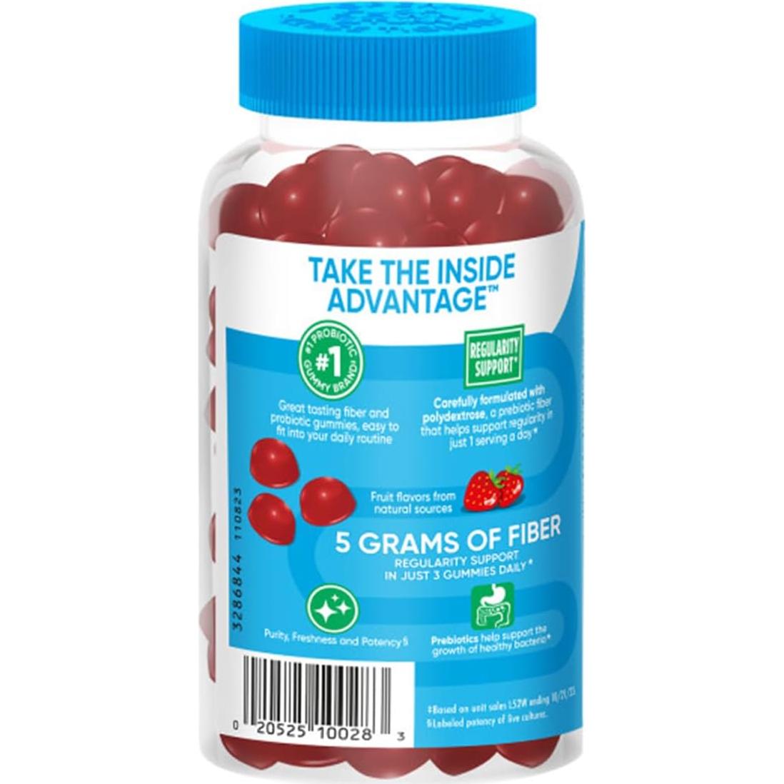 Gomitas de Fibra Prebiótica Digestive Advantage Sabor Fresa 60 Unidades