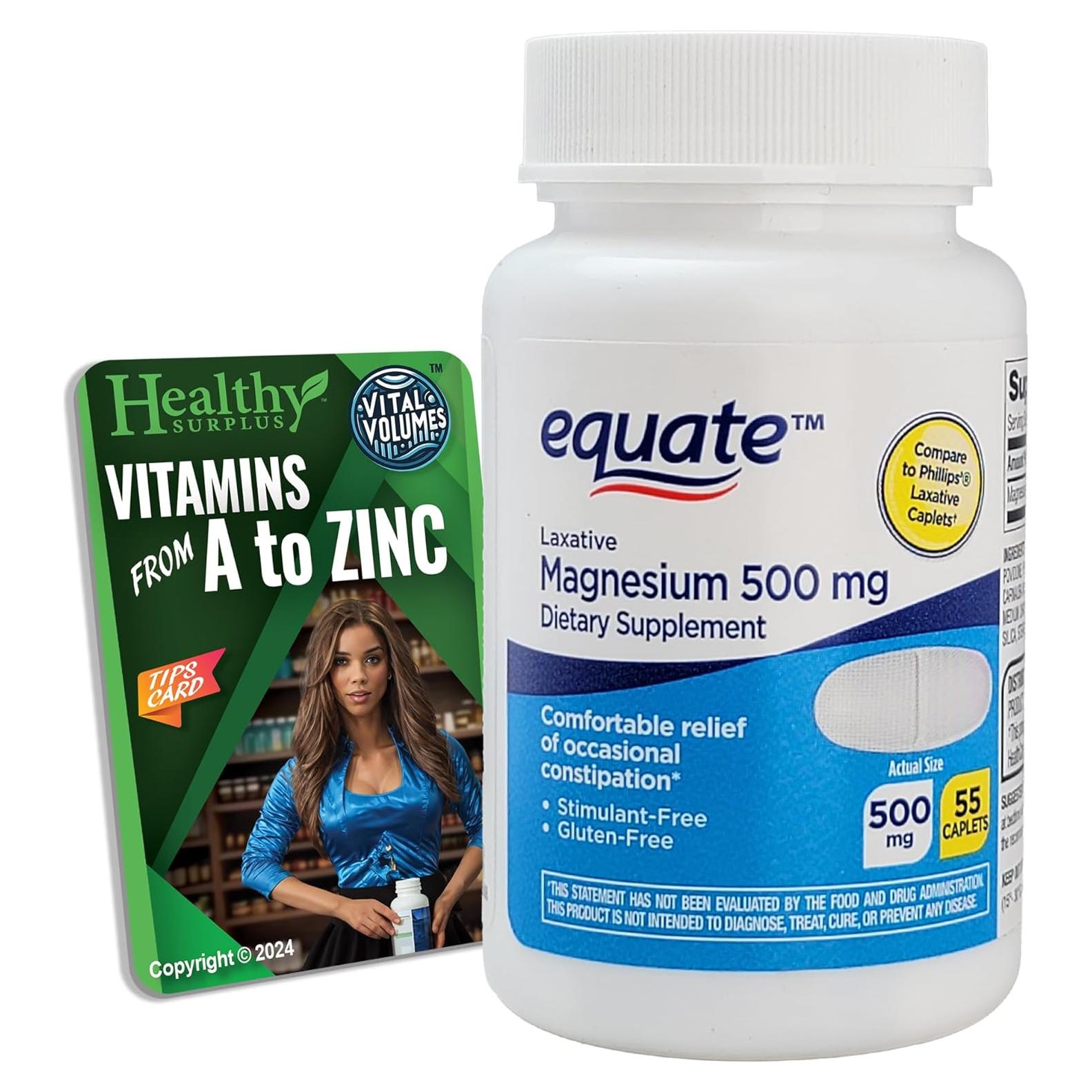 Suplemento de Magnesio 500 mg Equate - 55 Comprimidos