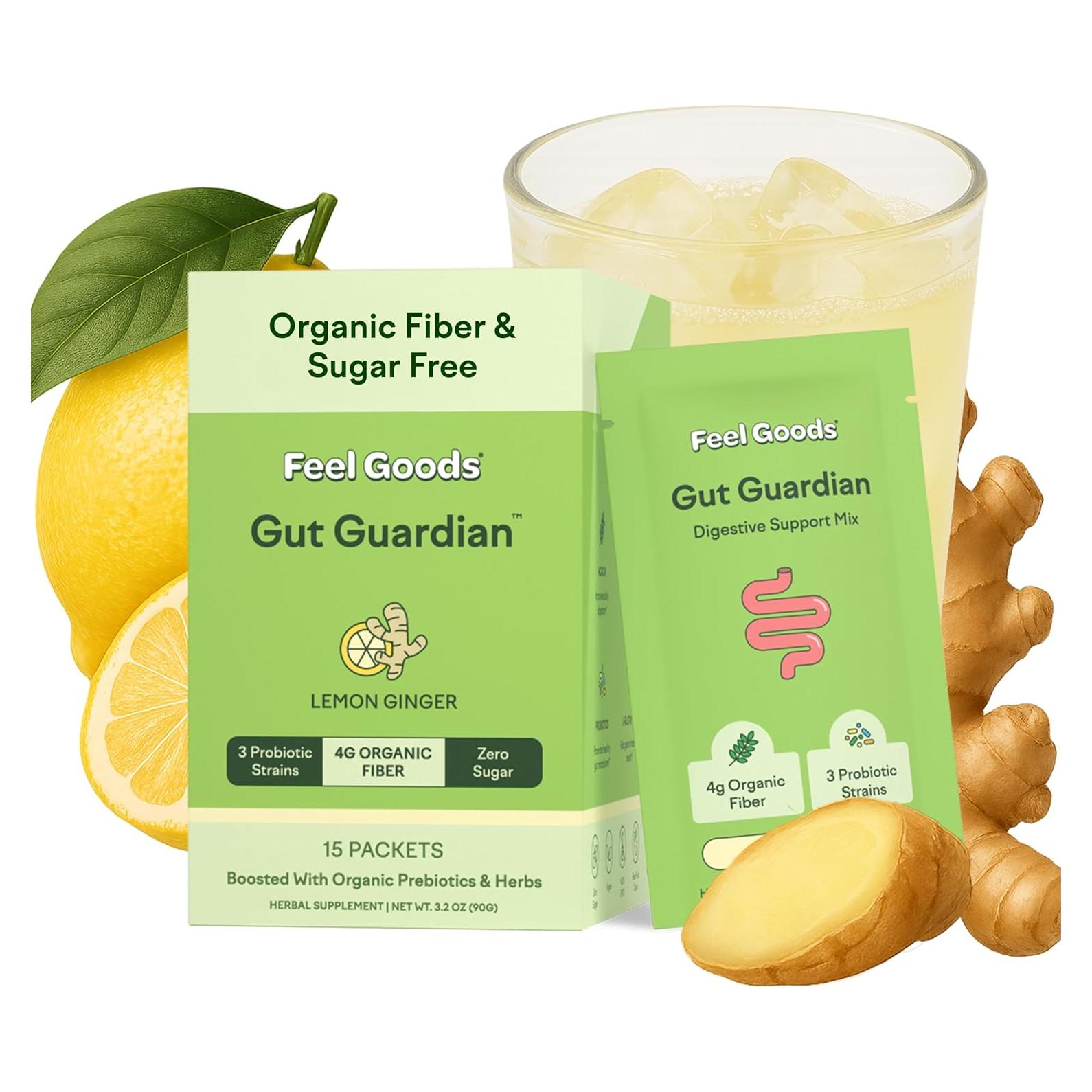 Guardián del Intestino Feel Goods 15 Sobres Limón Jengibre