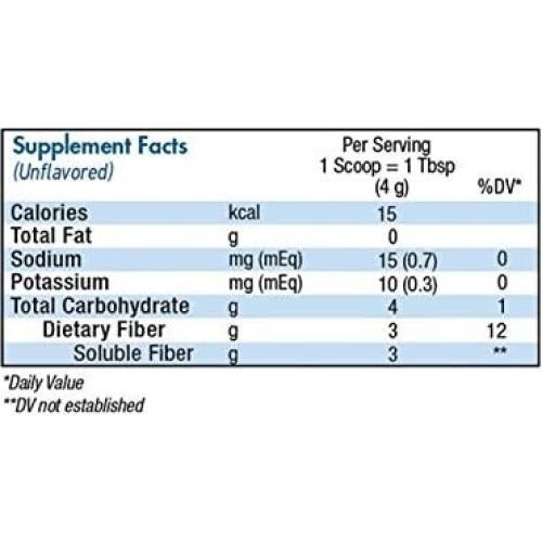 Suplemento de fibra en polvo NutriSOURCE 205 g - Sin sabor