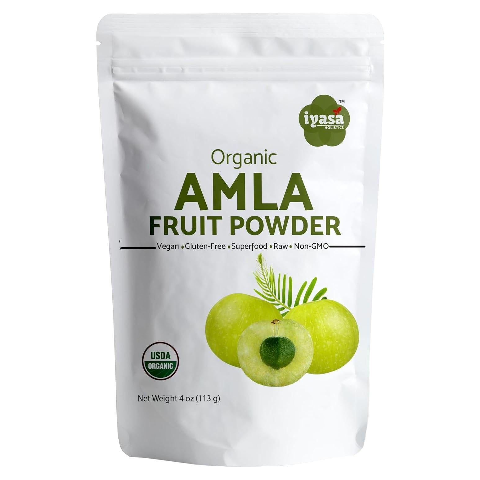 Polvo de Fruta Amla Orgánico Iyasa 112g - Superalimento Piel y Cabello