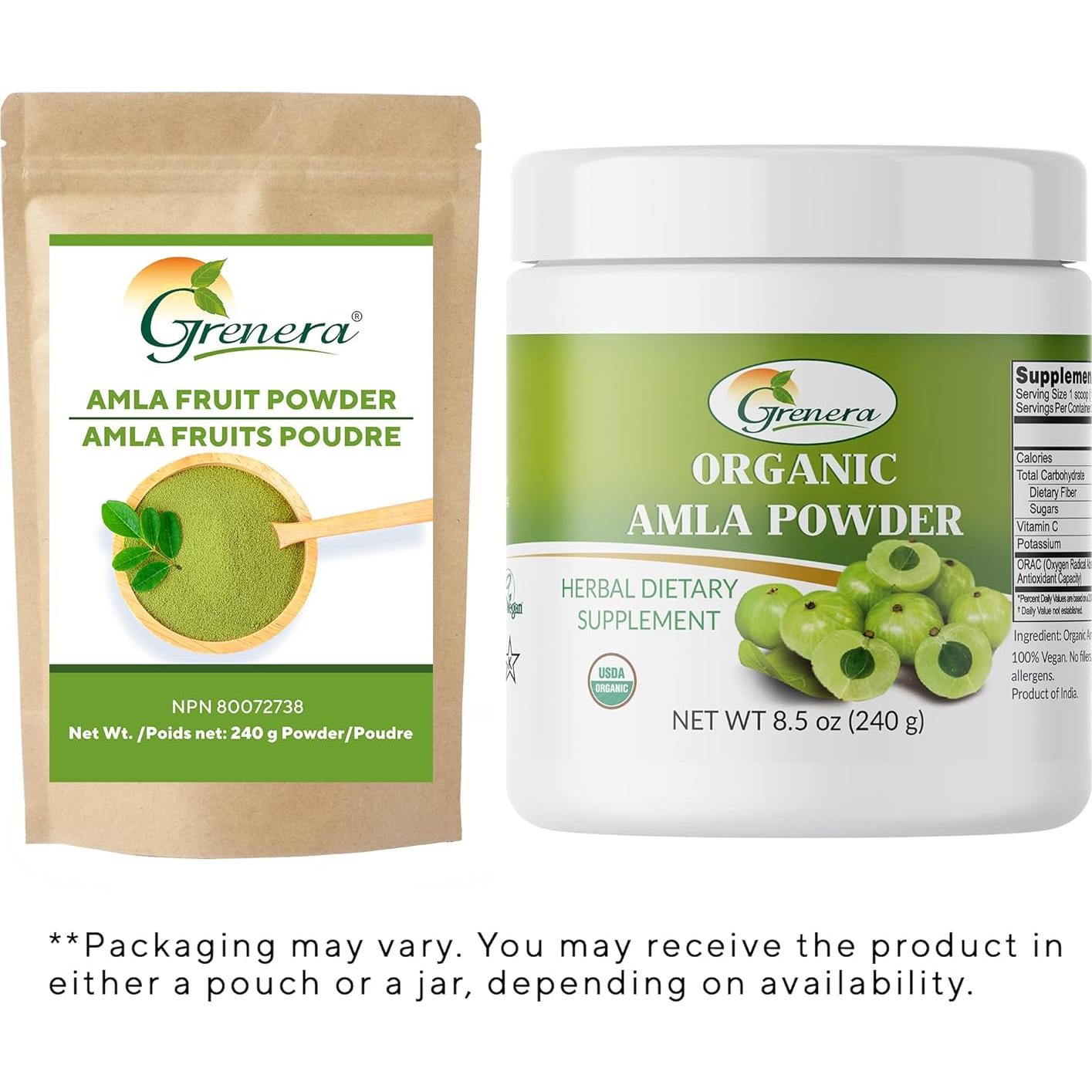 Polvo de Amla Orgánico Grenera 240g - Rico en Vitamina C