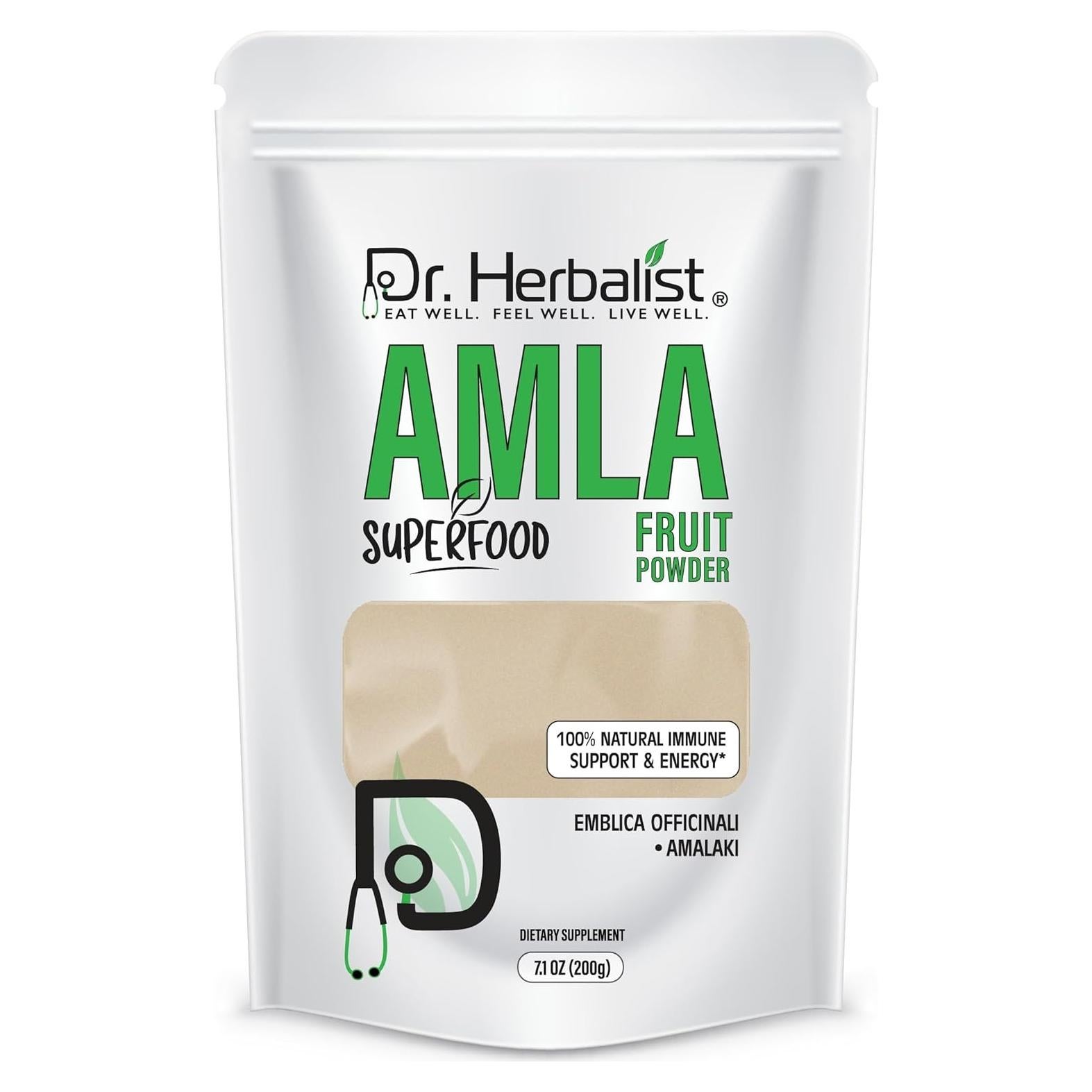 Polvo de Fruta Amla Orgánico 200g Dr. Herbalista - Apoyo Inmunológico