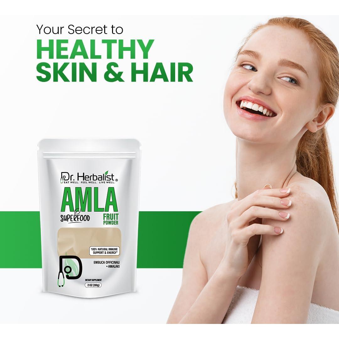 Polvo de Fruta Amla Orgánico 200g Dr. Herbalista - Apoyo Inmunológico