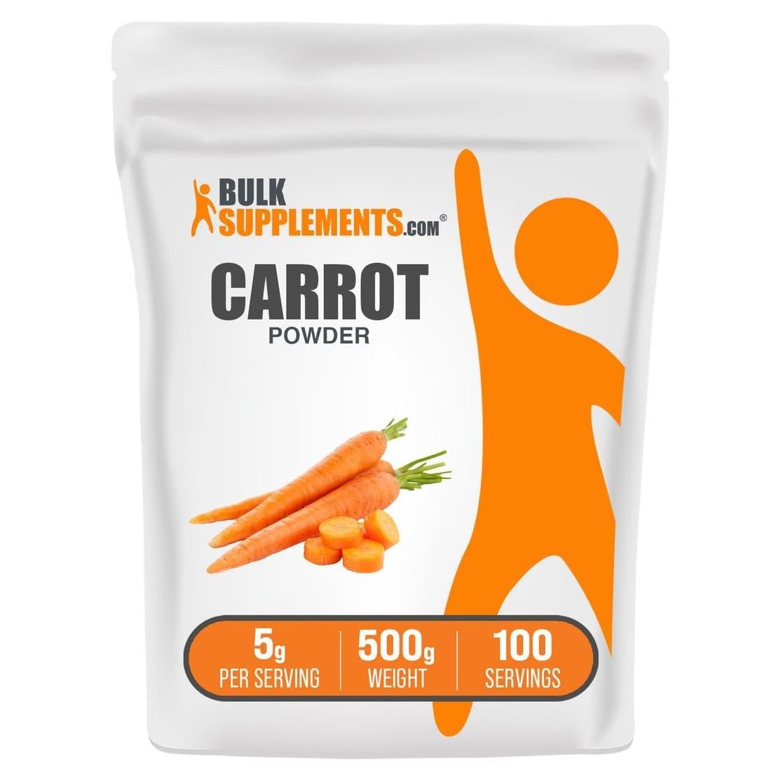 Polvo de Zanahoria BulkSupplements 500g - Suplemento Vegano