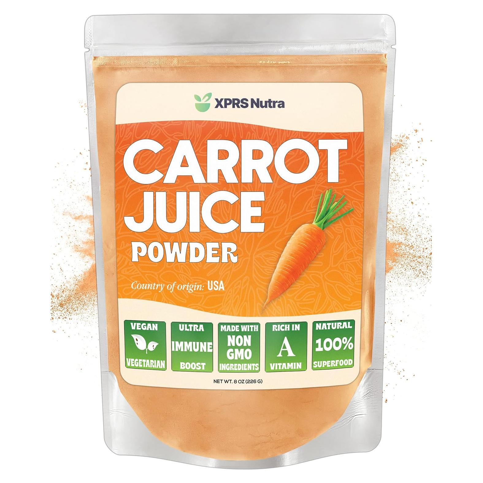 Polvo de Jugo de Zanahoria XPRS Nutra 226.8 g - 100% Natural