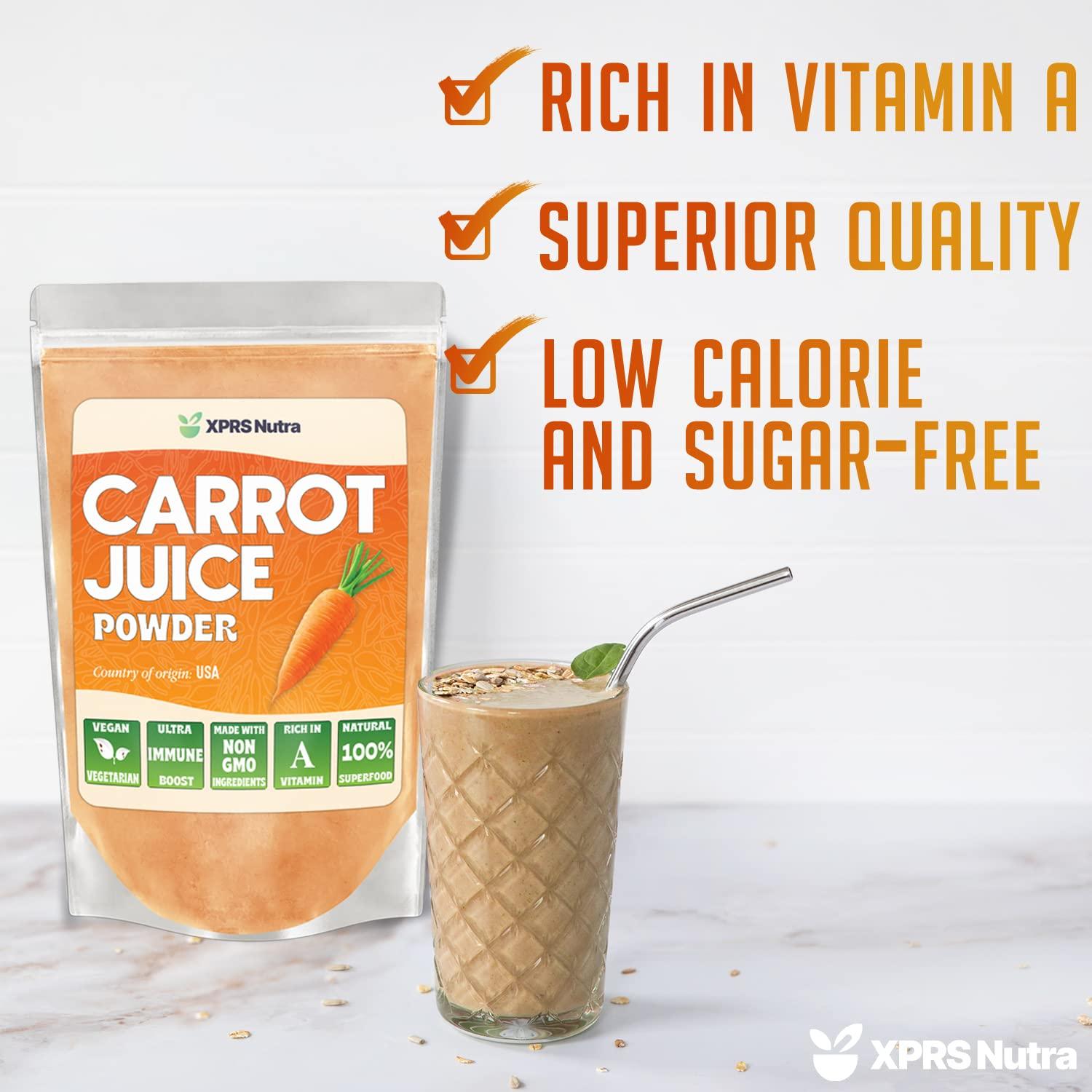 Polvo de Jugo de Zanahoria XPRS Nutra 226.8 g - 100% Natural