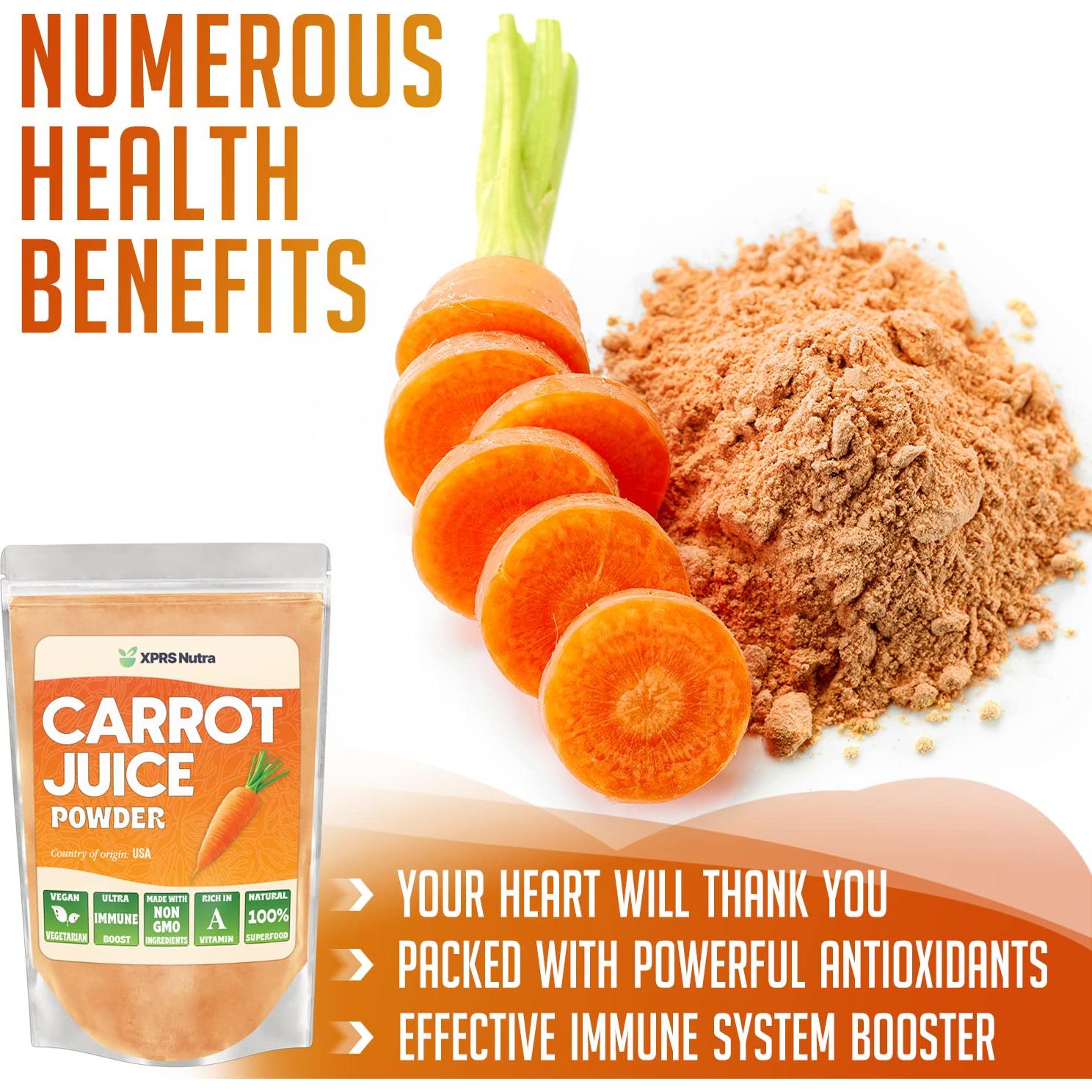 Polvo de Jugo de Zanahoria XPRS Nutra 226.8 g - 100% Natural