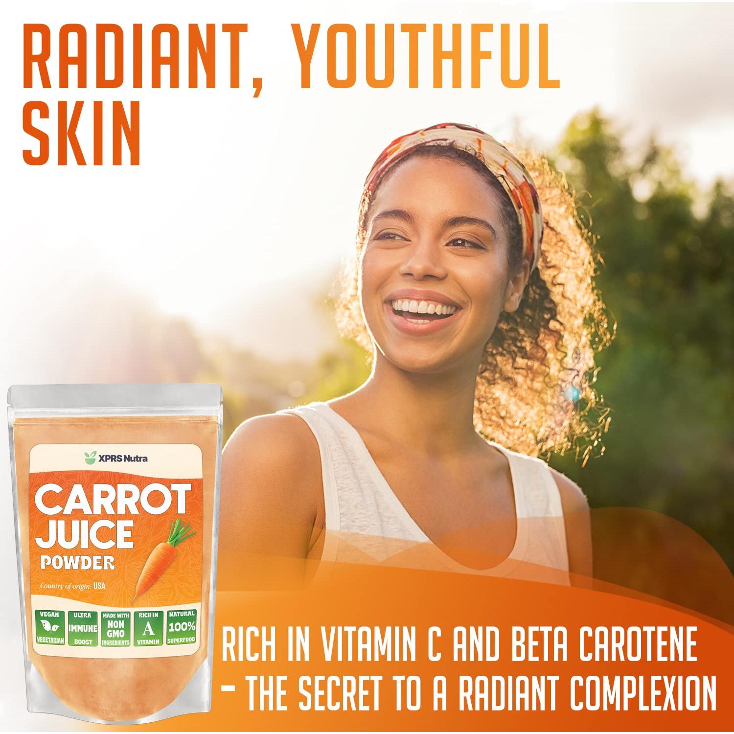 Polvo de Jugo de Zanahoria XPRS Nutra 226.8 g - 100% Natural