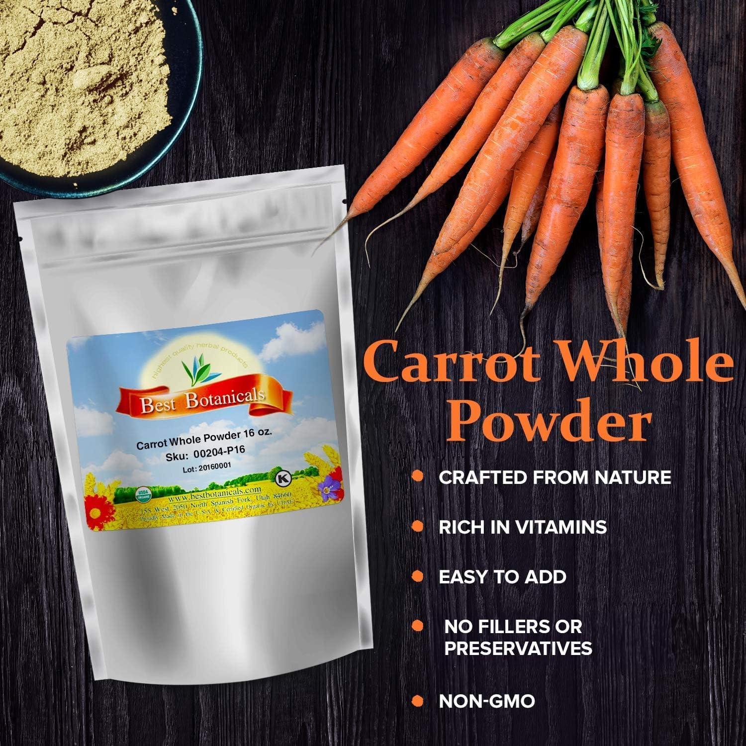 Polvo de Zanahoria Entera 454 g Mejor Botánicos - Superalimento