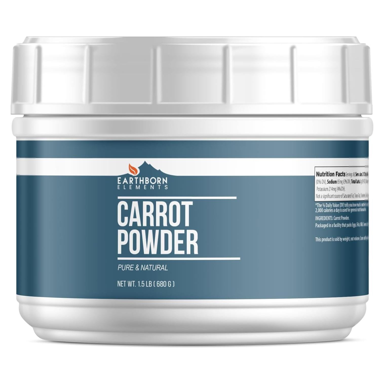 Polvo de Zanahoria Earthborn Elements 0.68 kg Puro y Natural