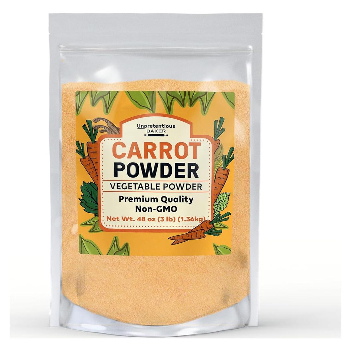 Polvo de Zanahoria Sin Pretensiones 1.36kg Vegano Sin OGM