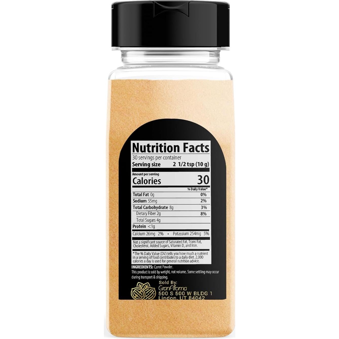 Polvo de Zanahoria GranAroma 306g - Sabor Ligeramente Dulce