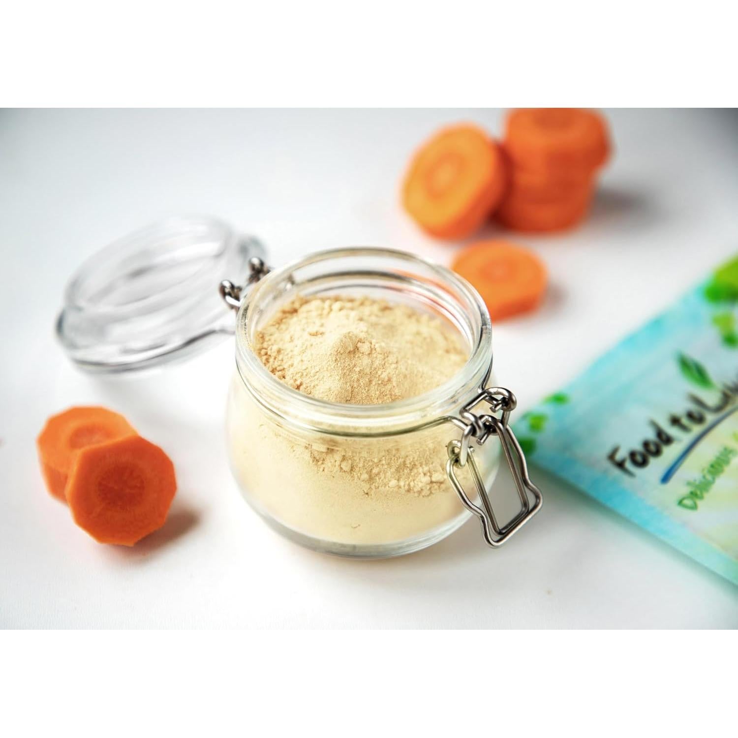 Polvo de Zanahoria Orgánico Food to Live 3.63 kg - Vegano, Sin OGM