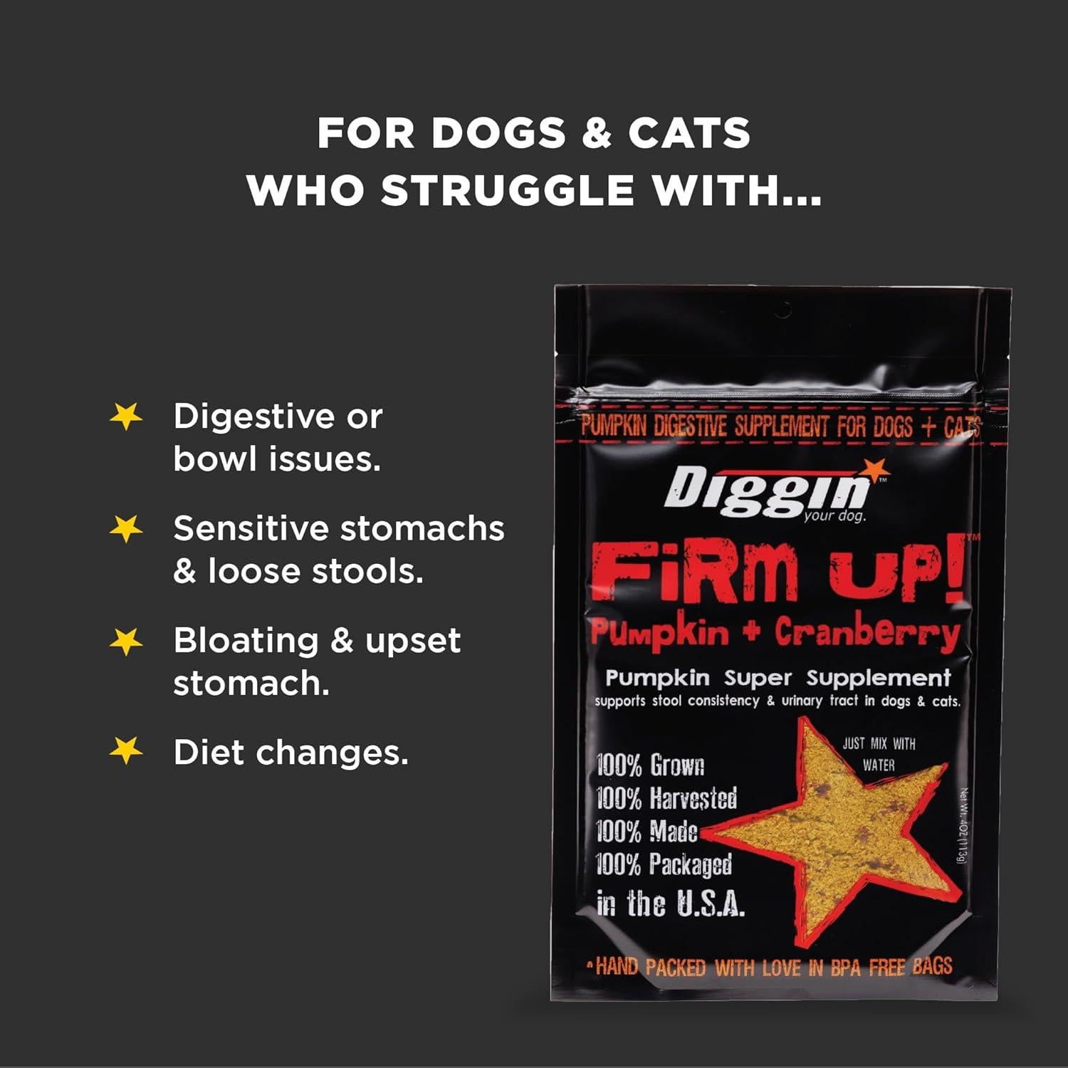 Suplemento Digestivo para Perros y Gatos Diggin' Your Dog 113 g