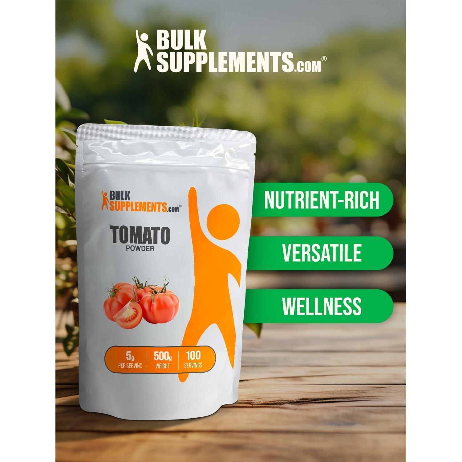 Polvo de Tomate BulkSupplements 500g Vegano Sin Gluten