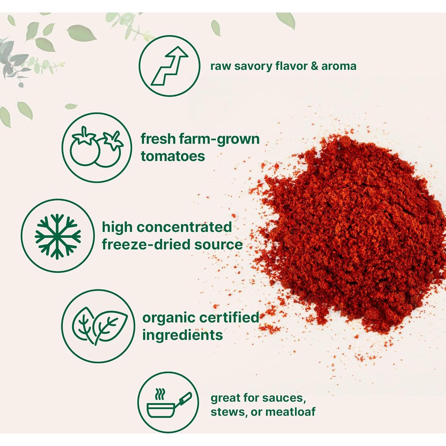 Polvo de Tomate Orgánico Micro Ingredients 0.91kg Sin Gluten