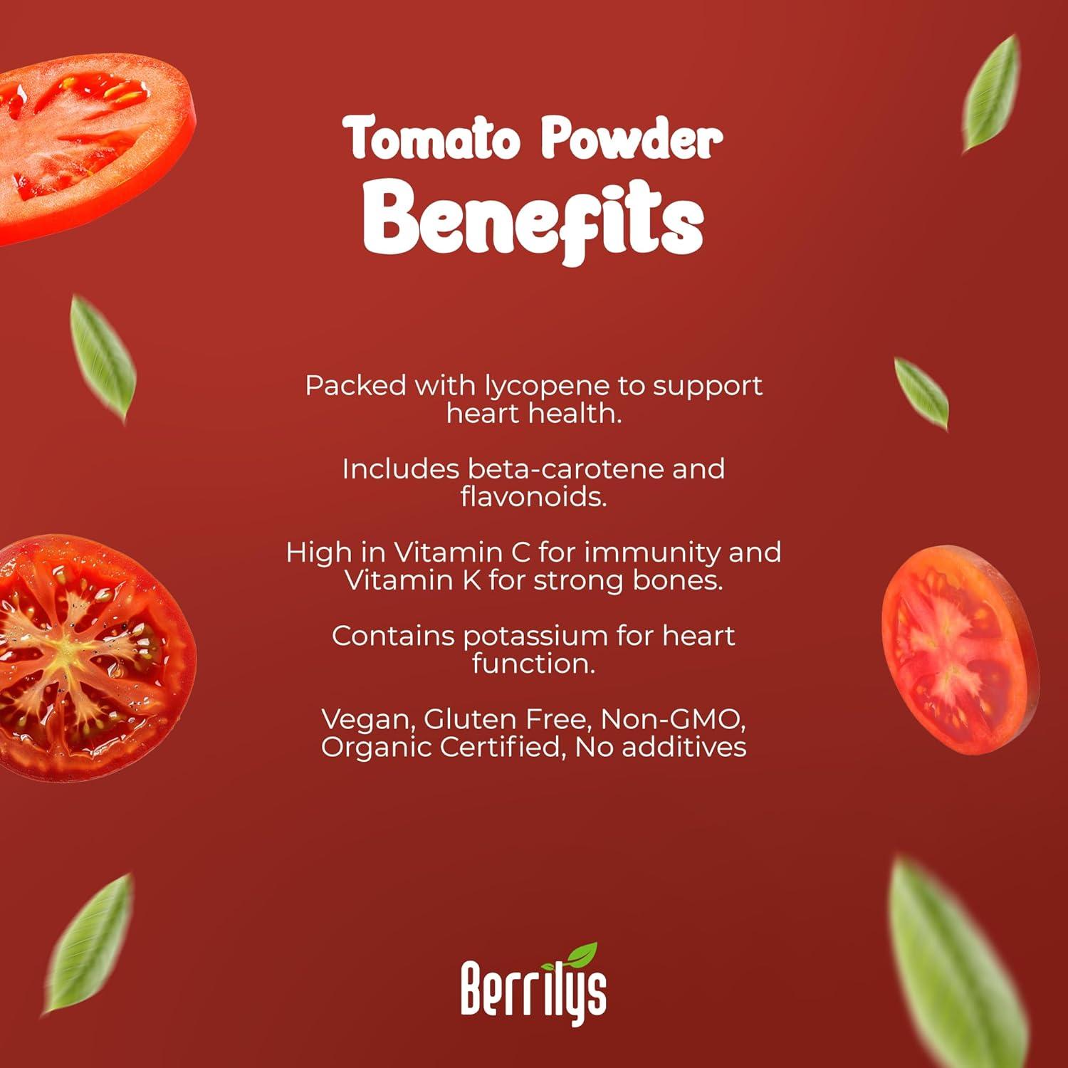 Polvo de Tomate Seco Orgánico Berrilys 453.6g - Ideal para Pizza y Pasta