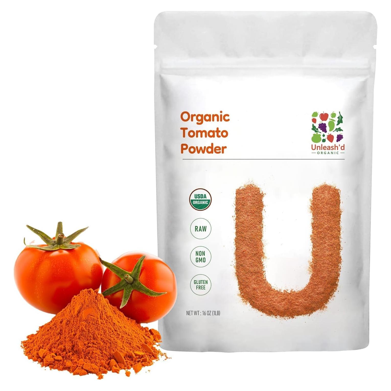 Polvo de Tomate Orgánico UNLEASH'D 450g - Rico en Antioxidantes
