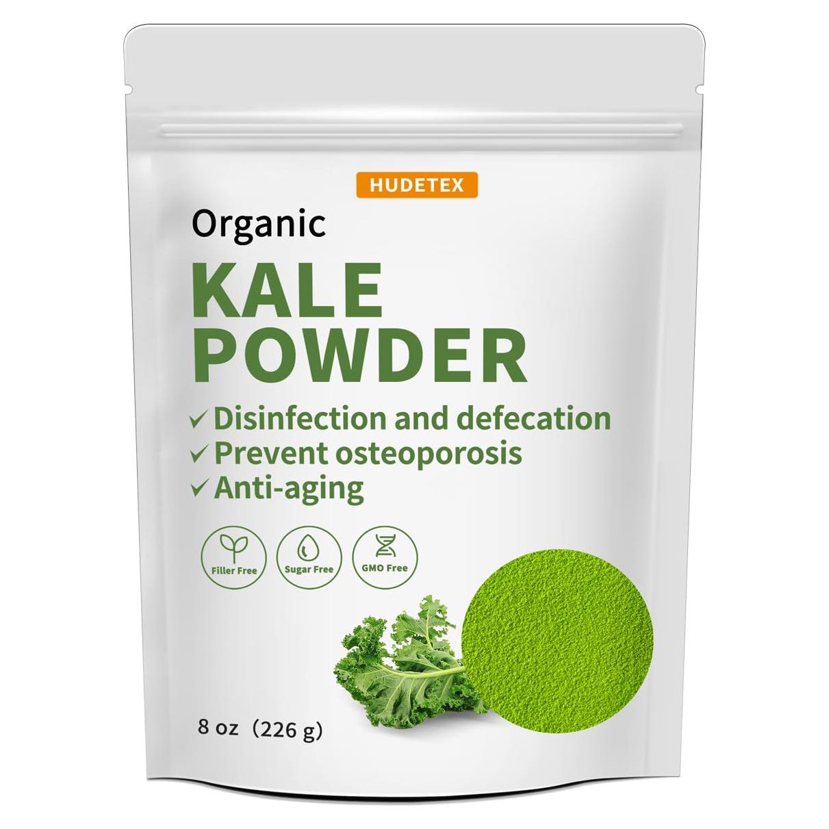 Polvo de Col Rizada Orgánico Hudetex 227g - Superalimento Vegano