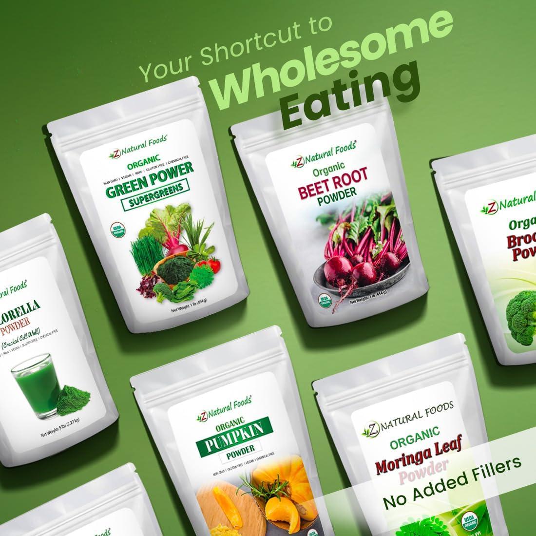 Polvo de Kale Orgánico Z Natural 0.45 kg - Suplemento Vegano