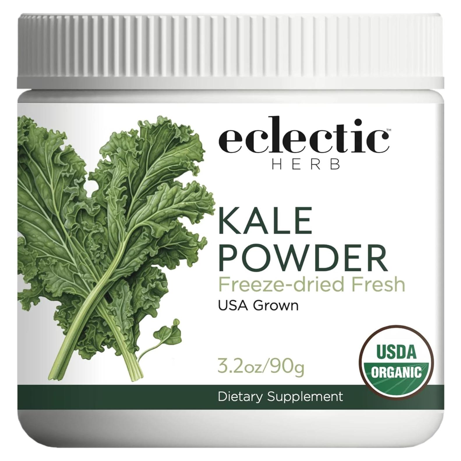 Polvo de Kale Orgánico Eclectic Herb 90 g - Superalimento Nutricional
