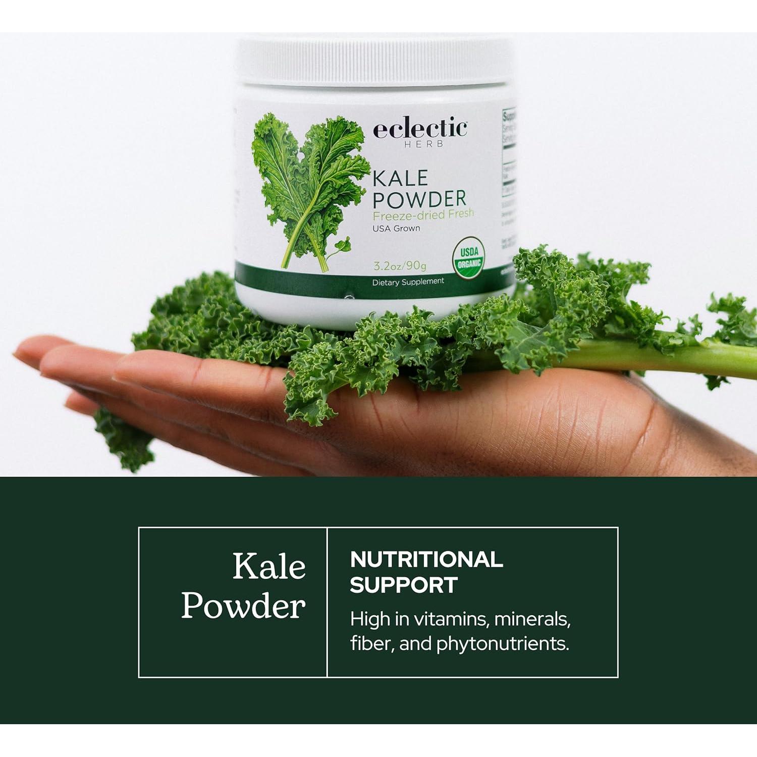 Polvo de Kale Orgánico Eclectic Herb 90 g - Superalimento Nutricional