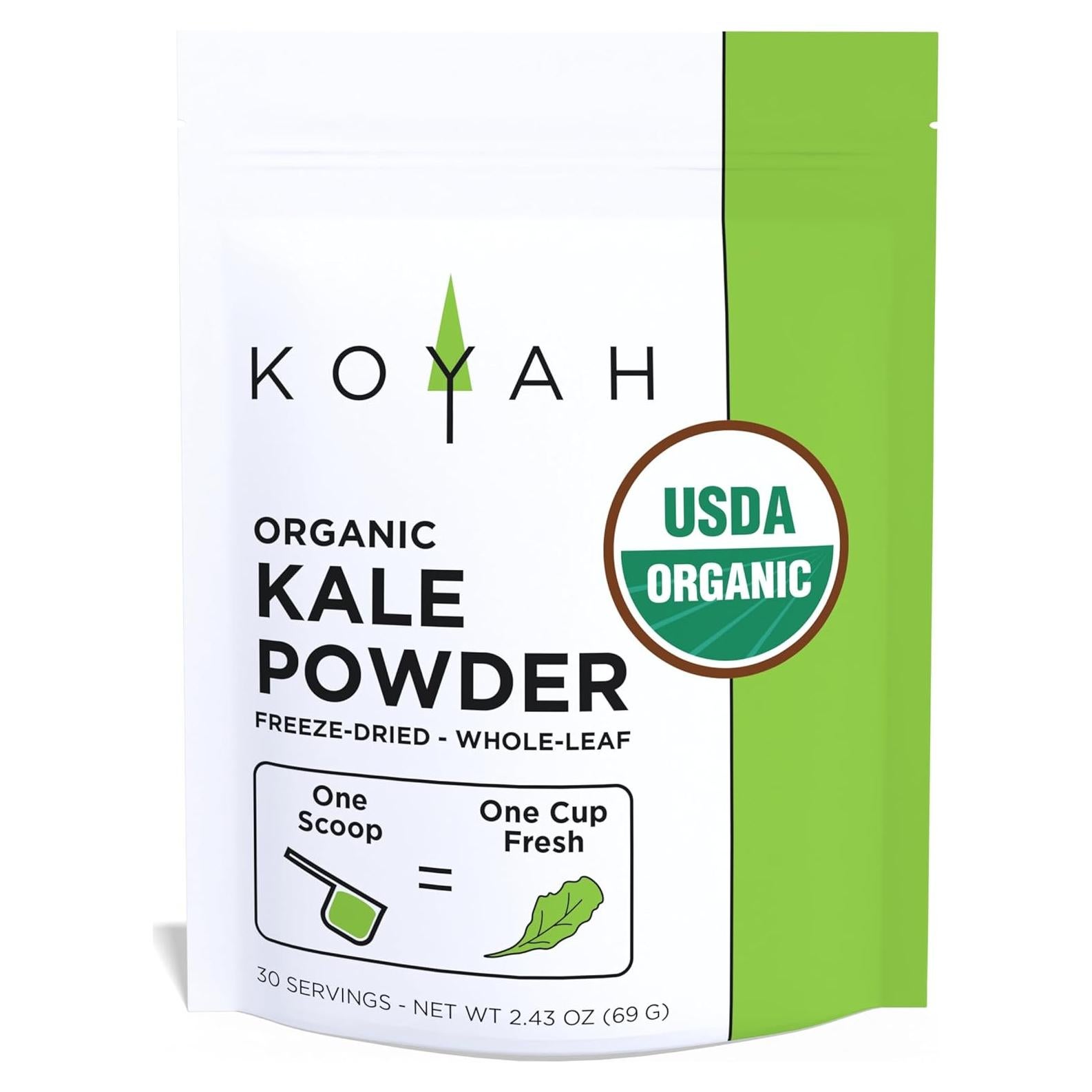 Polvo de Kale Orgánico KOYAH - Liofilizado 30 Tazas Fresco