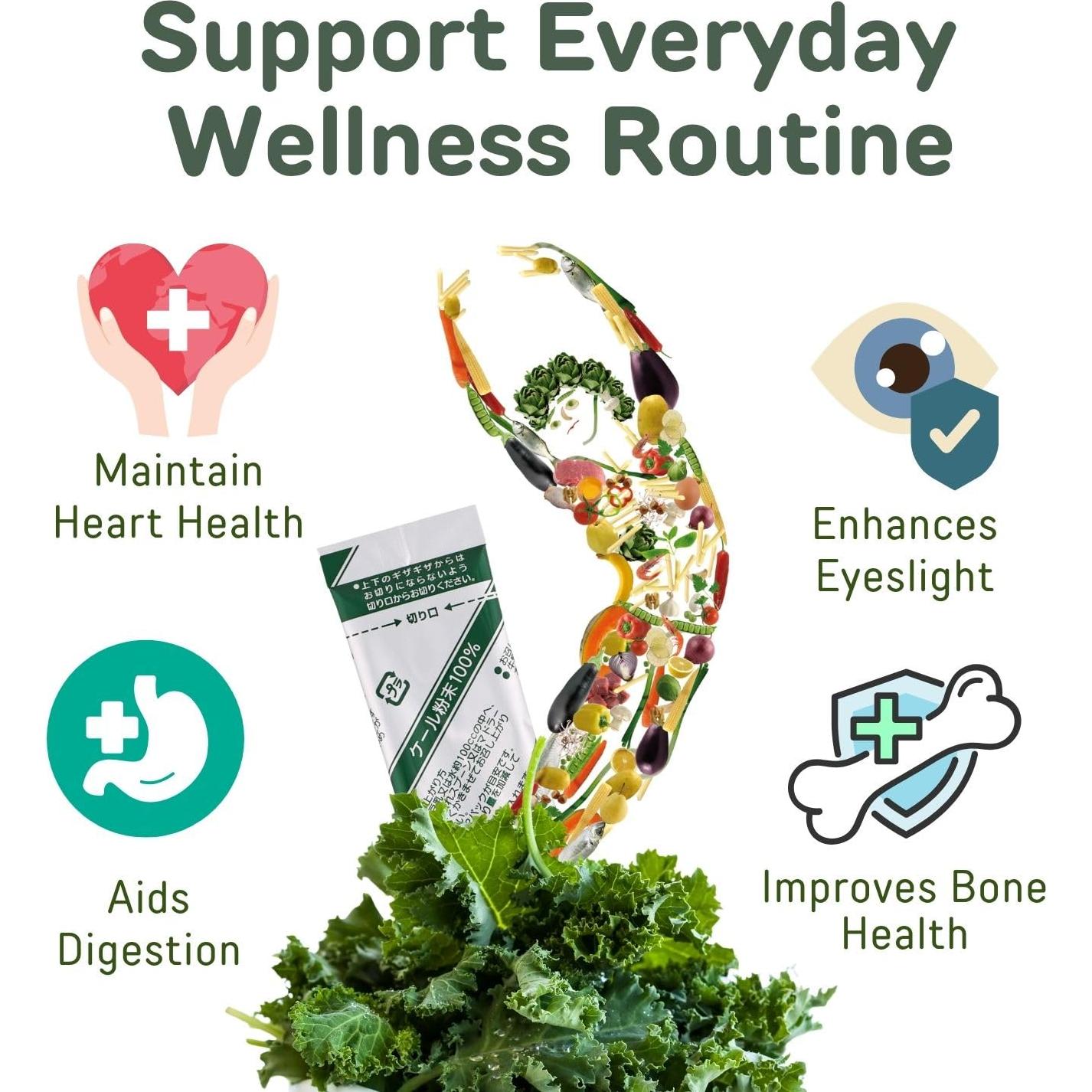 Polvo de Kale YAMAKAN 131.54g - Antioxidantes y Fibra Vegano