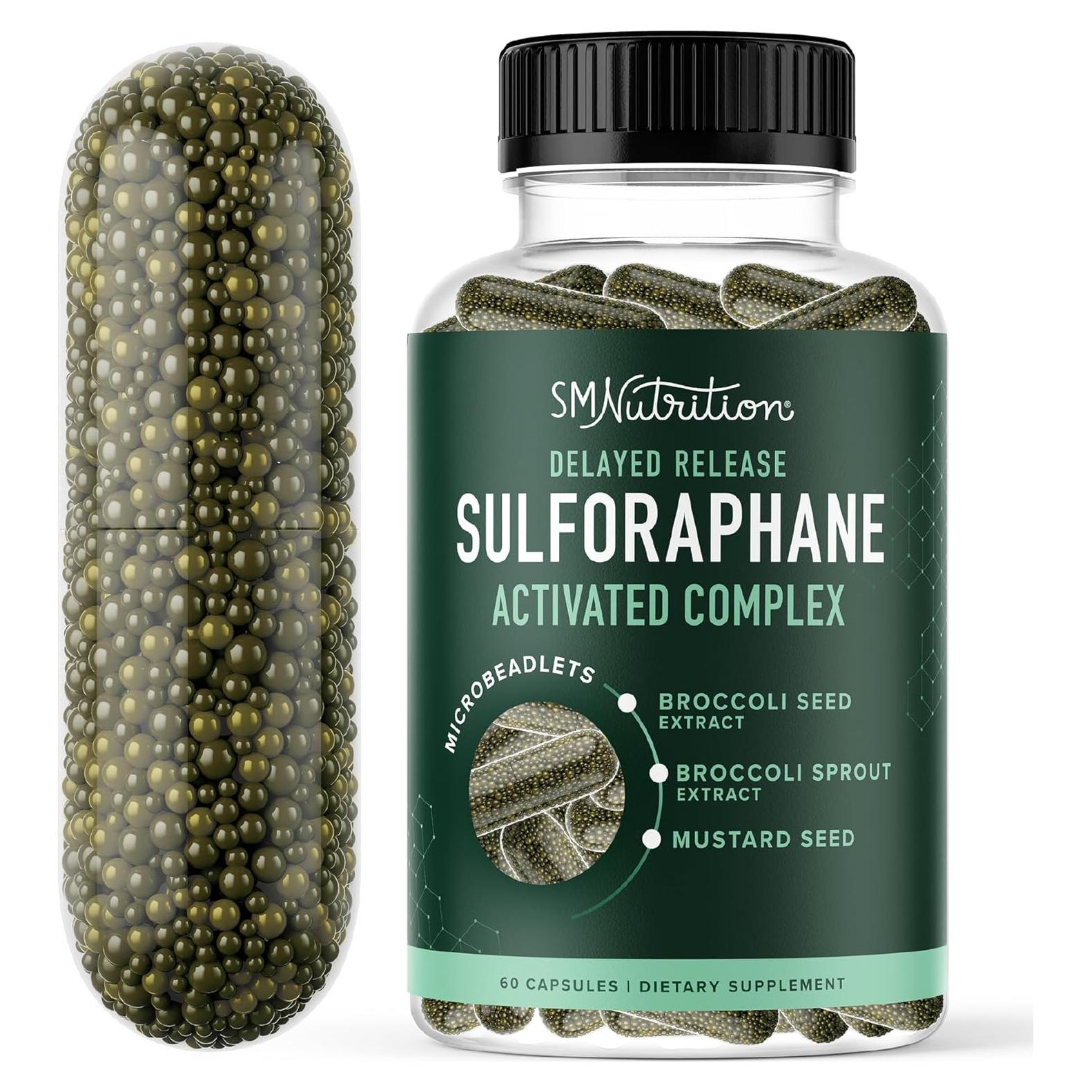 Suplemento de Sulforafano Activado 50MG Brotes de Brócoli 60 Cápsulas