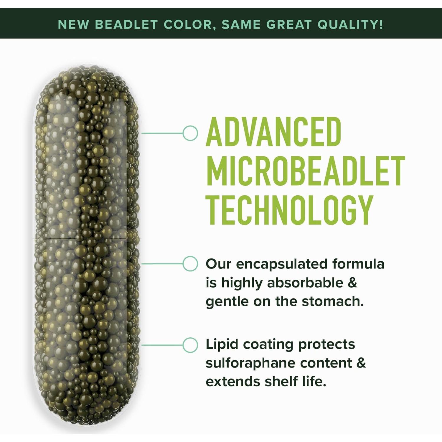 Suplemento de Sulforafano Activado 50MG Brotes de Brócoli 60 Cápsulas