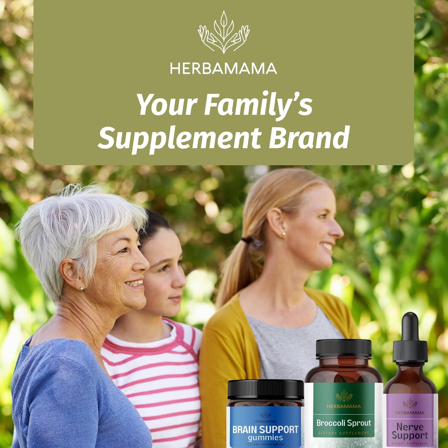 Cápsulas de Brotes de Brócoli HERBAMAMA 1000mg 100 Unidades