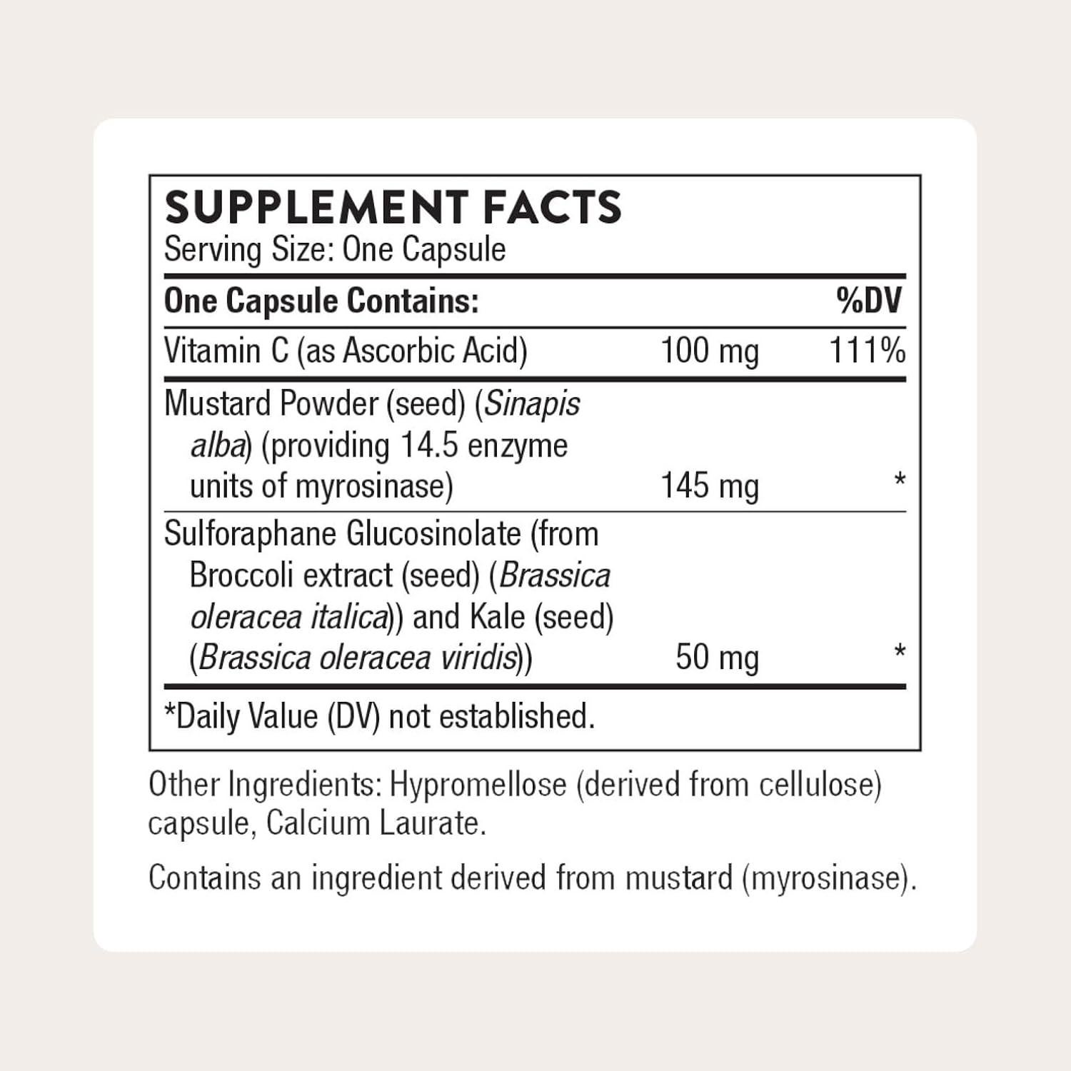 THORNE Extracto de Semilla de Brócoli 60 Cápsulas Antioxidante