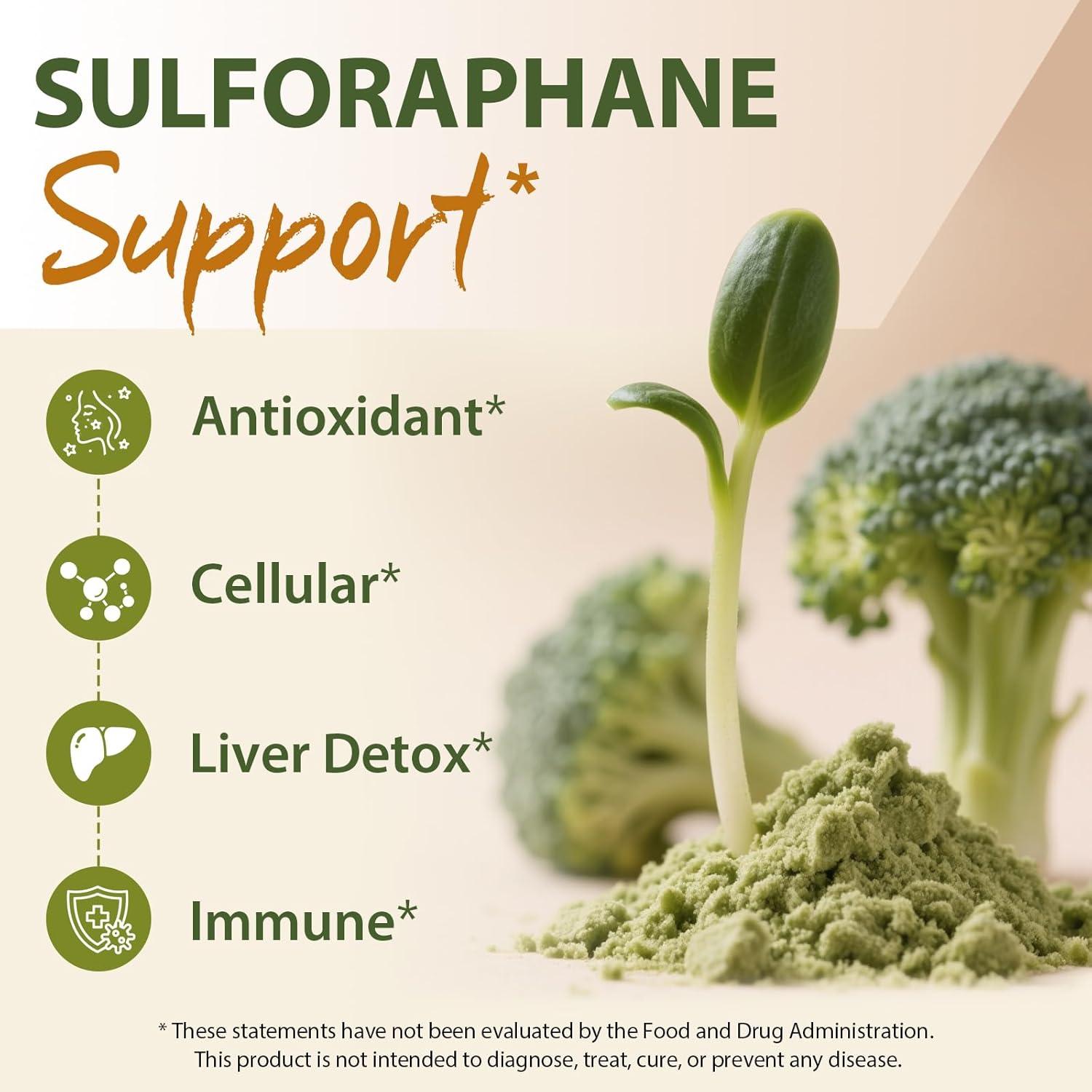 Suplemento de Sulforafano Cenffitio 120g - Antioxidante Vegano