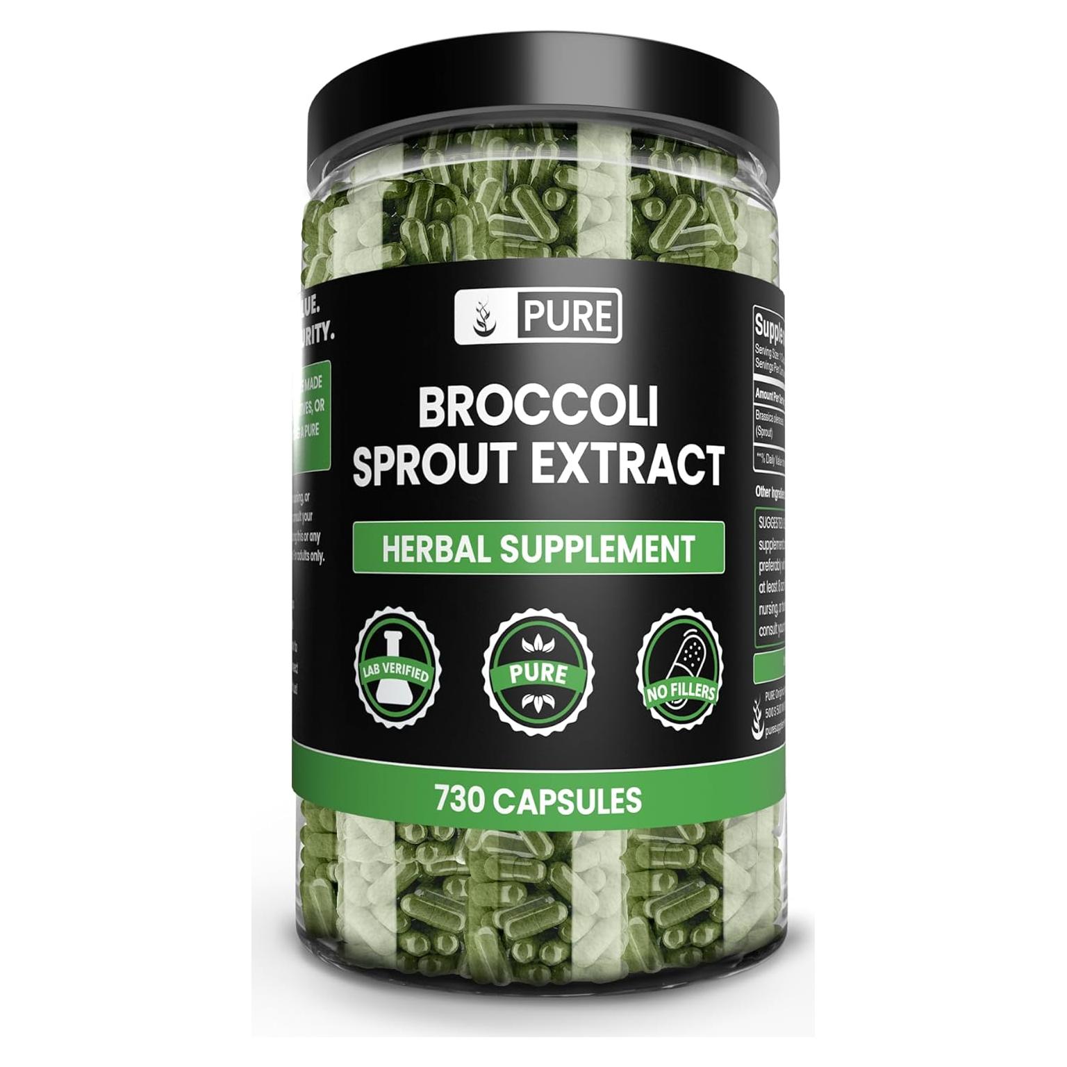 Extracto de Brócoli 730 Cápsulas Ingredientes Originales Puros