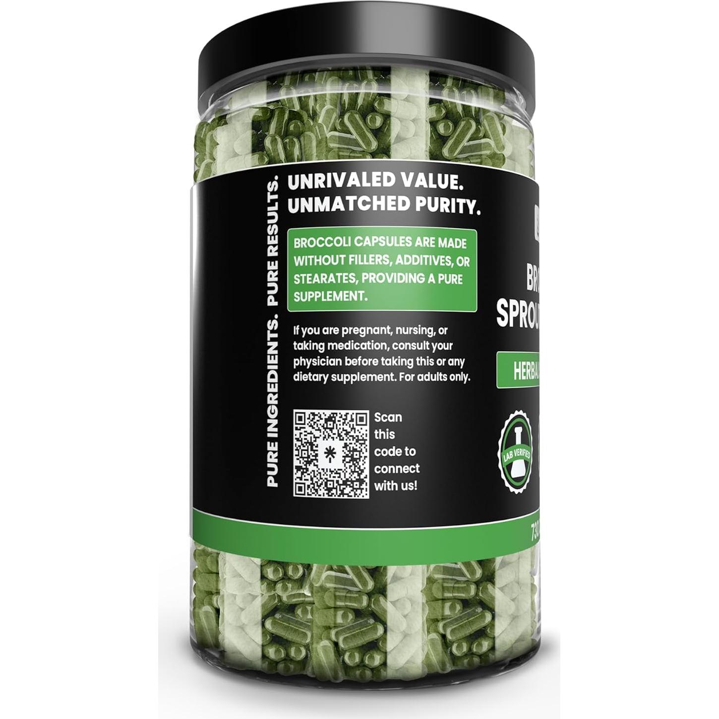 Extracto de Brócoli 730 Cápsulas Ingredientes Originales Puros