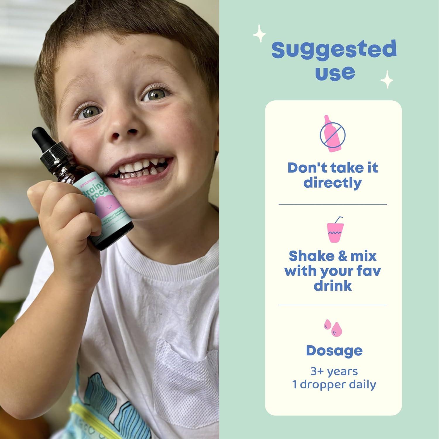 Suplemento Líquido de Sulforafano JoySpring para Niños 30 Días