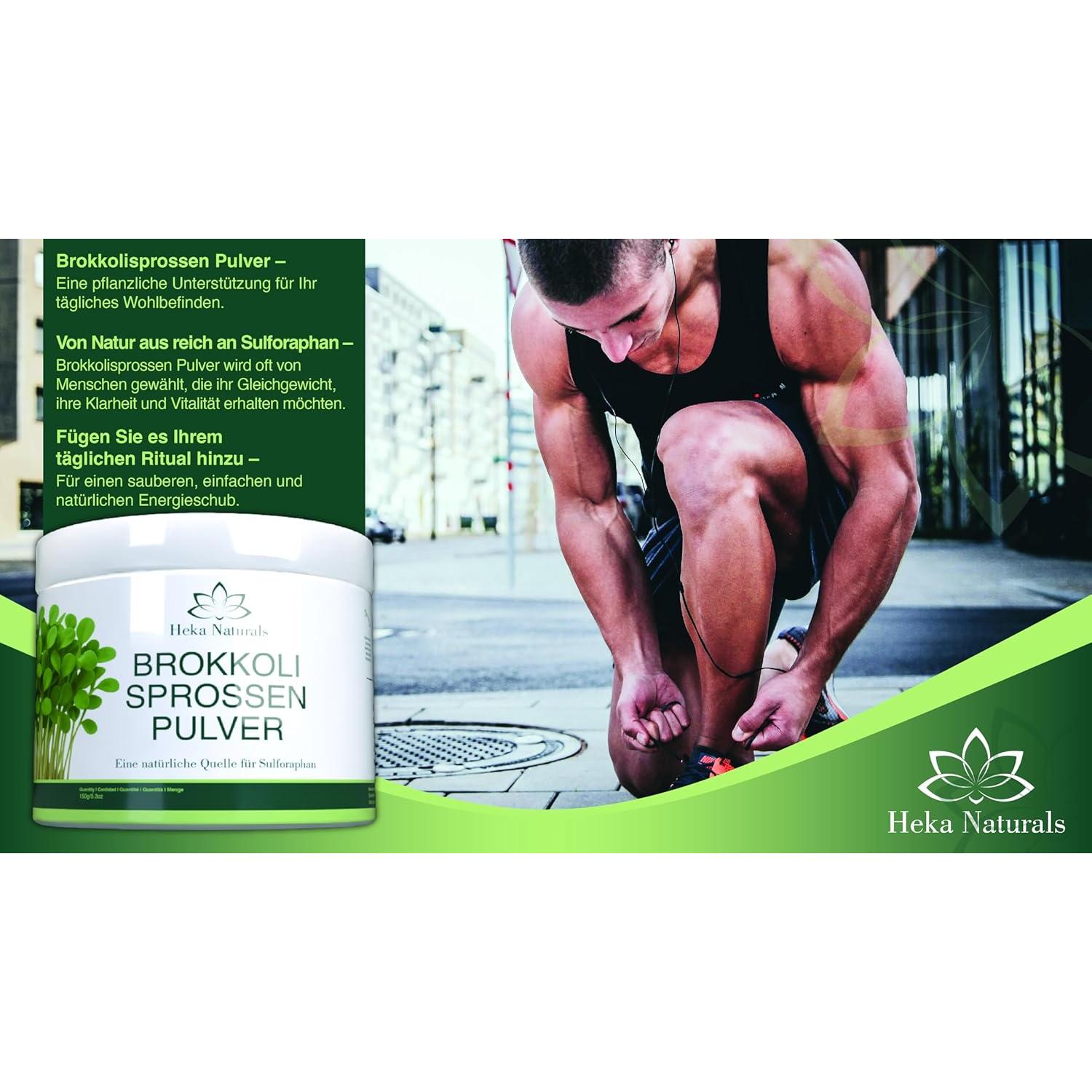 Polvo de Brote de Brócoli Orgánico Heka Naturals 150g - Superalimento