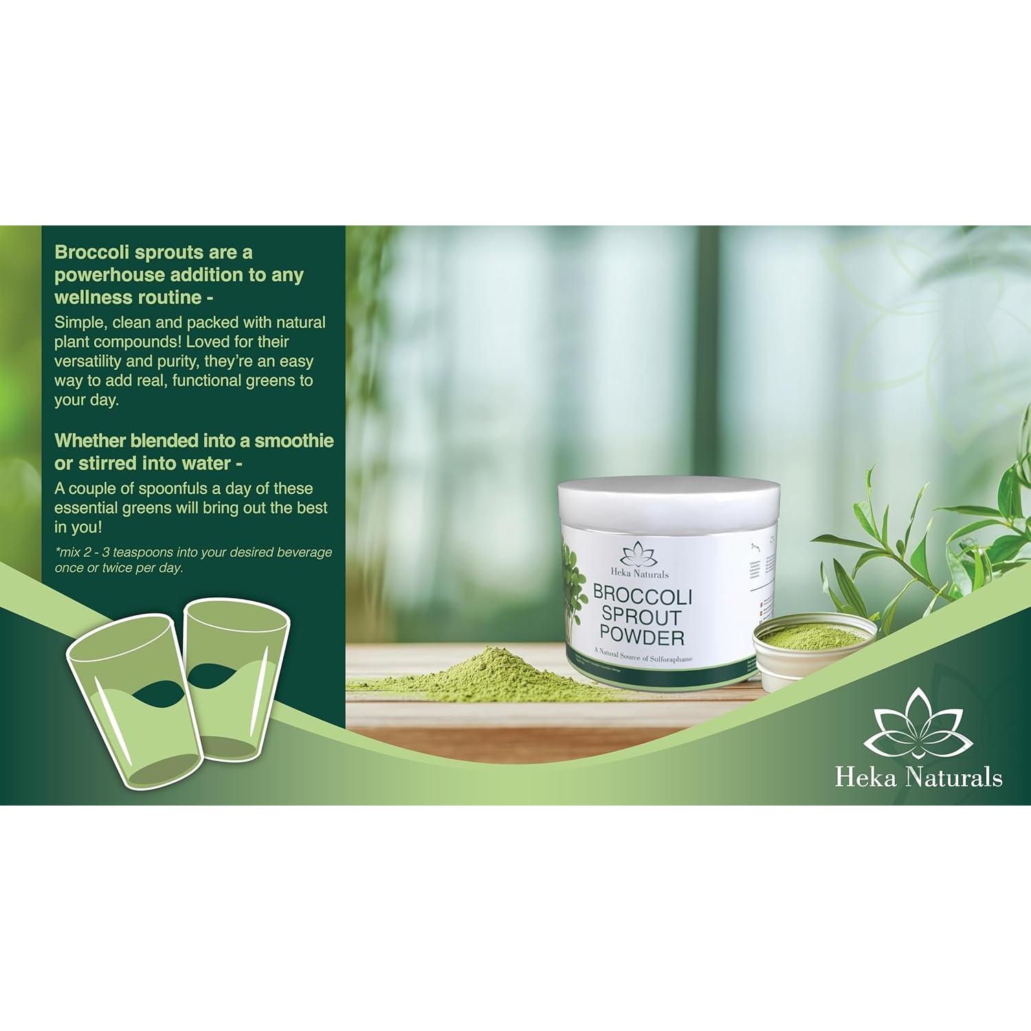 Polvo de Brote de Brócoli Orgánico Heka Naturals 150g - Superalimento