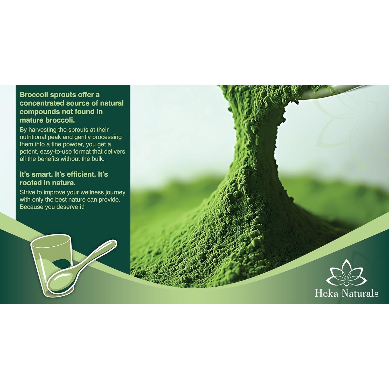 Polvo de Brote de Brócoli Orgánico Heka Naturals 150g - Superalimento