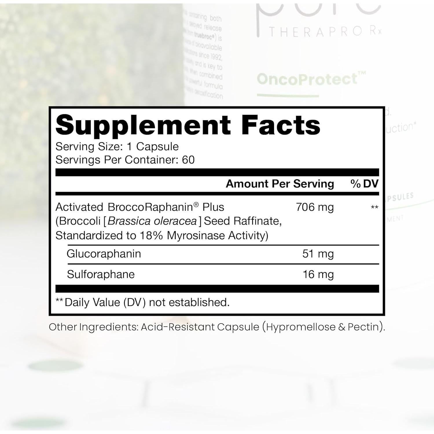 Suplemento Sulforafano Pure TheraPro Rx 706 mg 60 Cápsulas