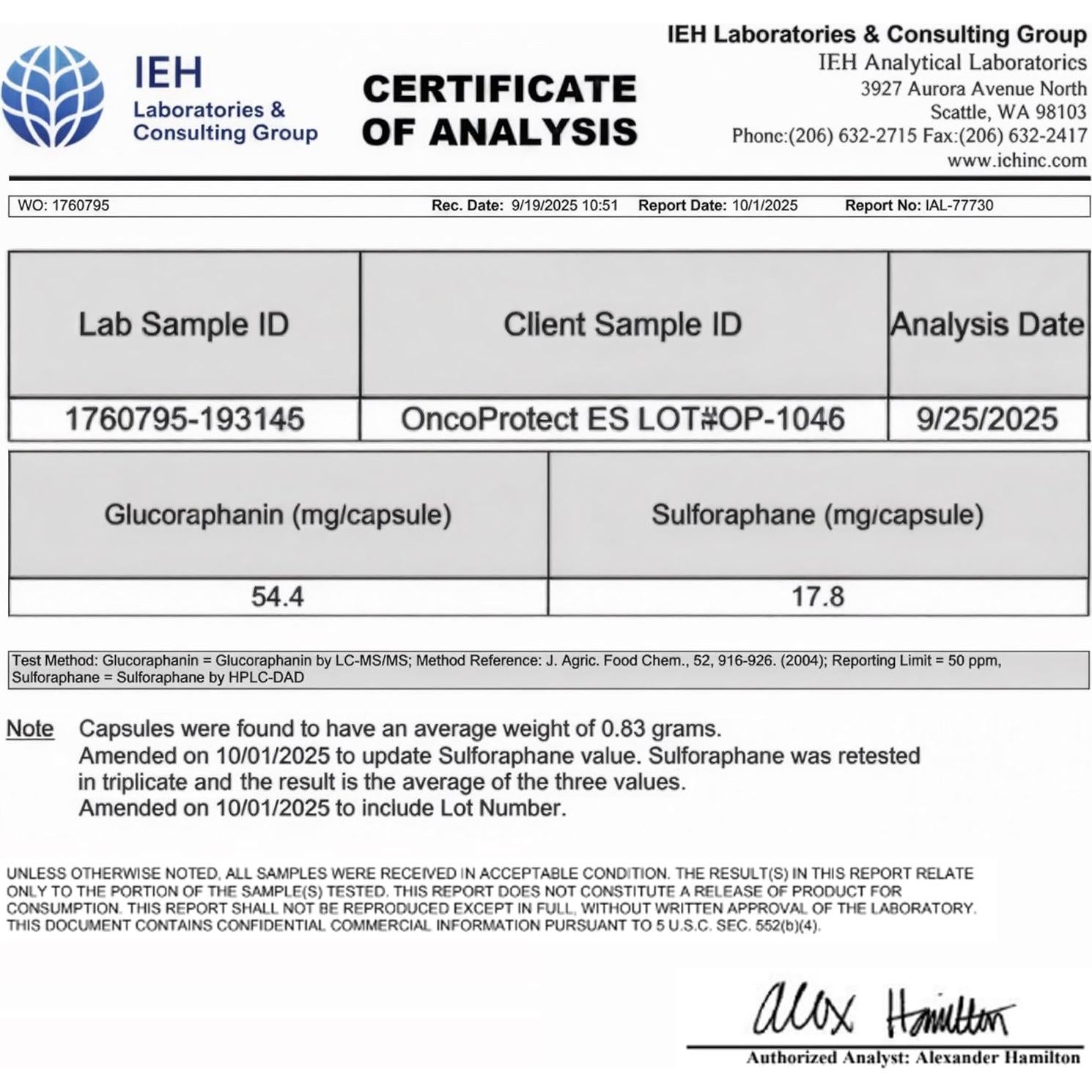 Suplemento Sulforafano Pure TheraPro Rx 706 mg 60 Cápsulas