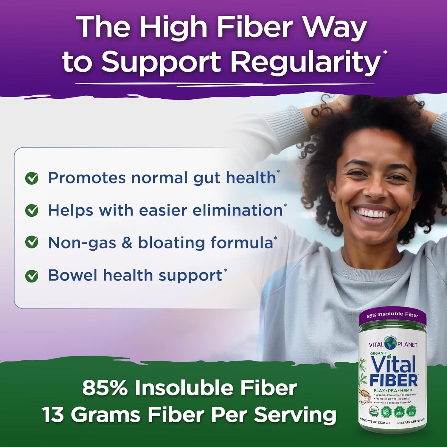 Polvo de Fibra Vital Orgánica Vital Planet 220g - Salud Digestiva