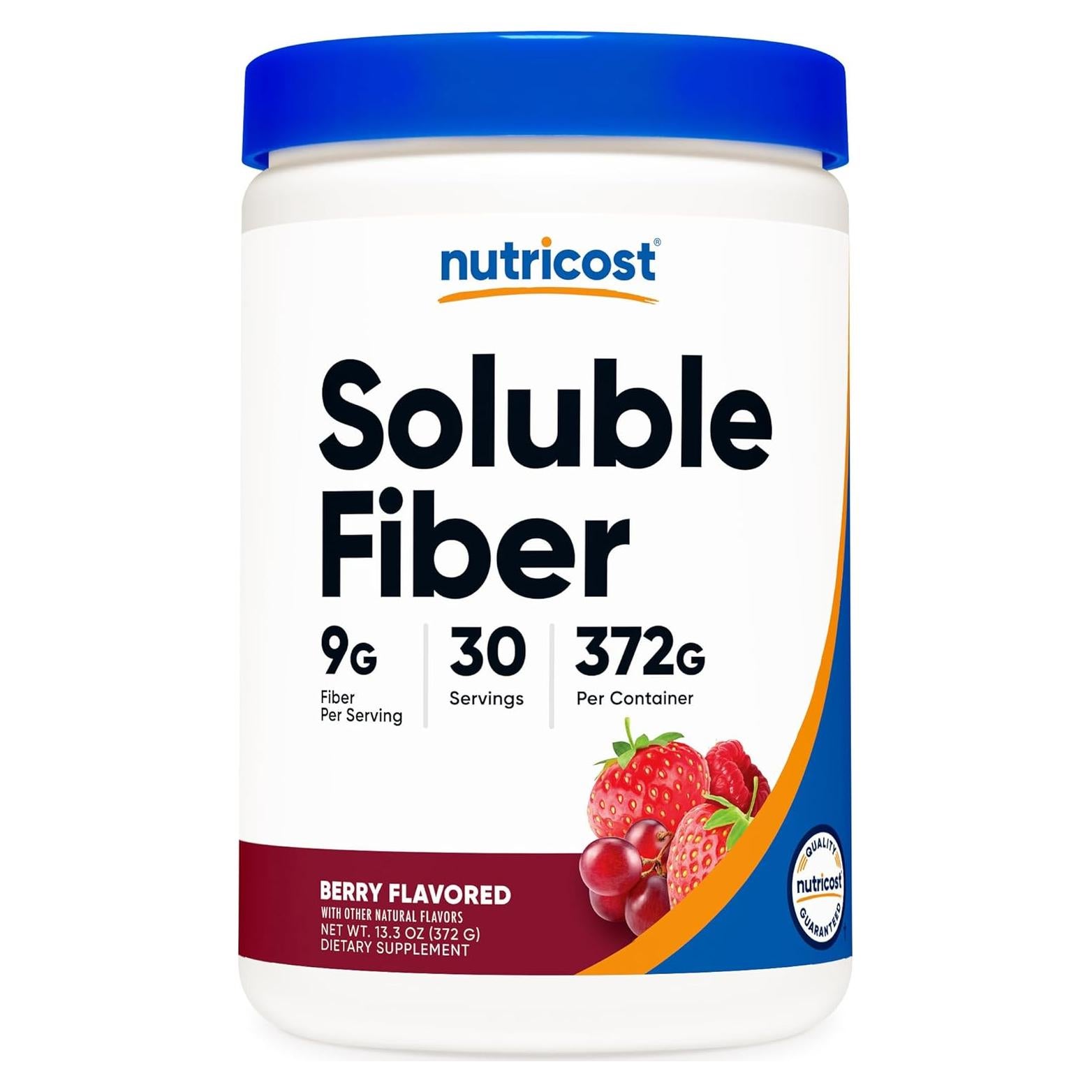 Fibra Soluble Nutricost Sabor Baya 30 Porciones Vegano Sin Gluten