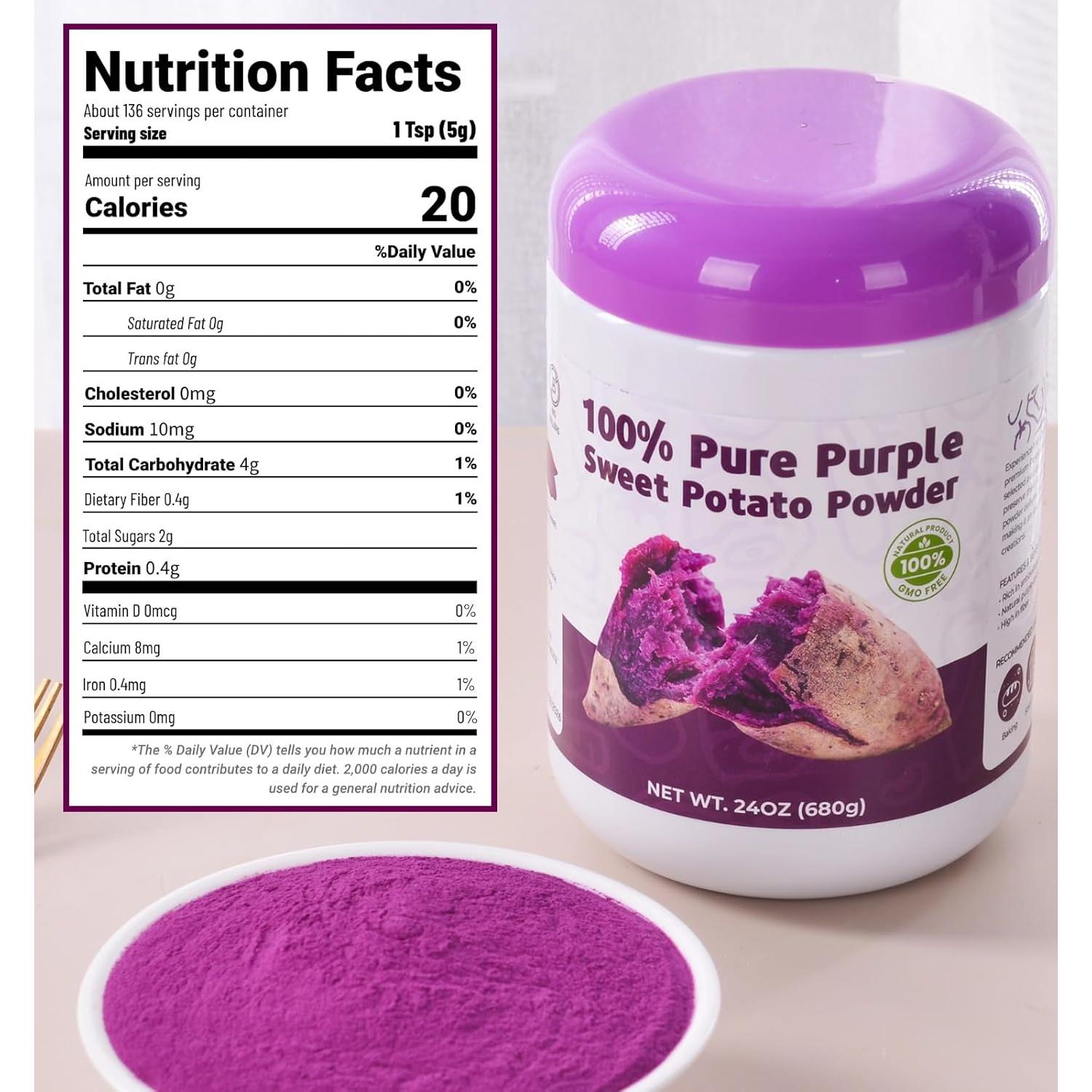 Polvo de Batata Morada 680g - Colorante Natural para Hornear