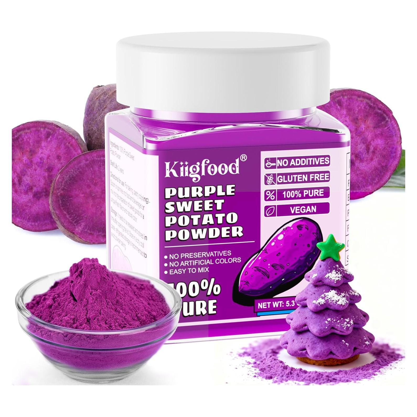 Polvo de Batata Morada Kiigfood 150g - Colorante Natural Vegano