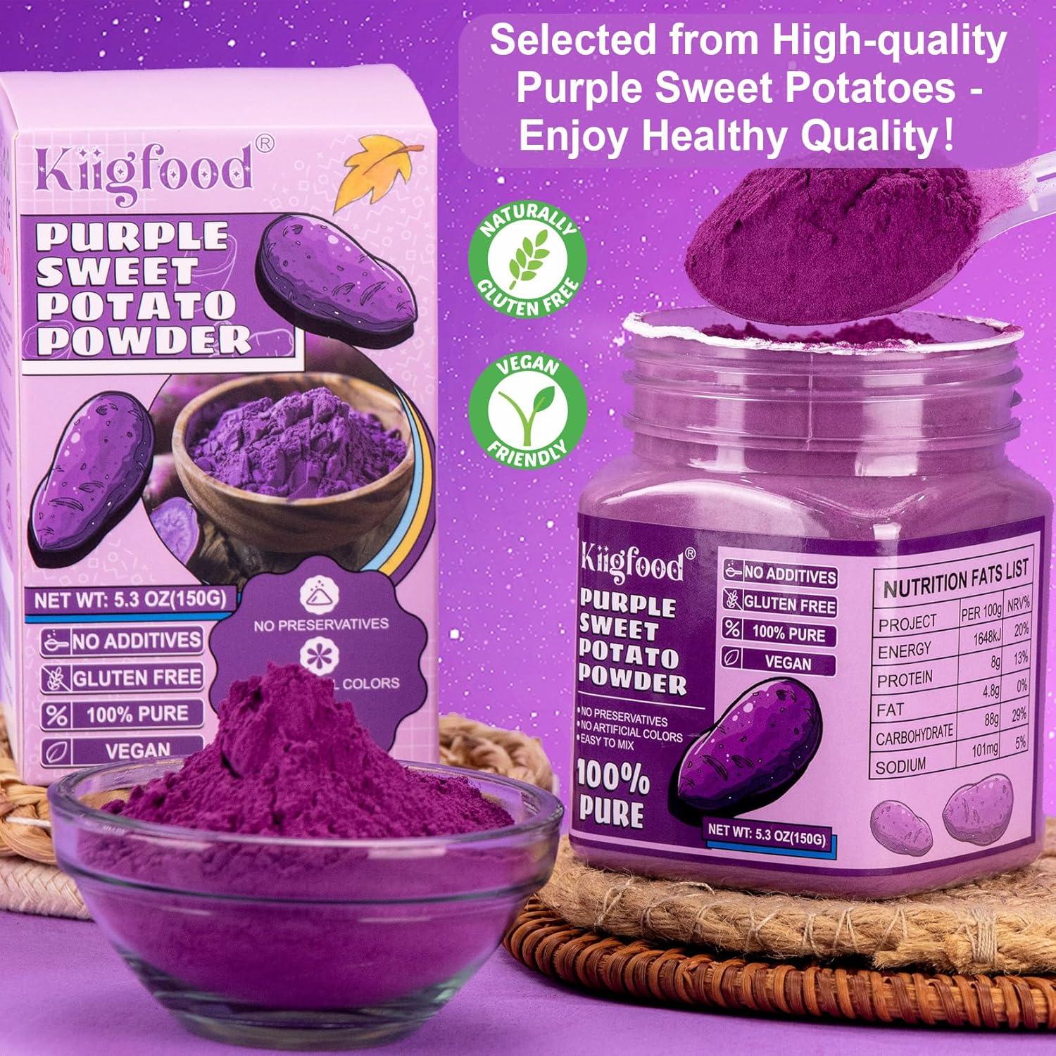 Polvo de Batata Morada Kiigfood 150g - Colorante Natural Vegano