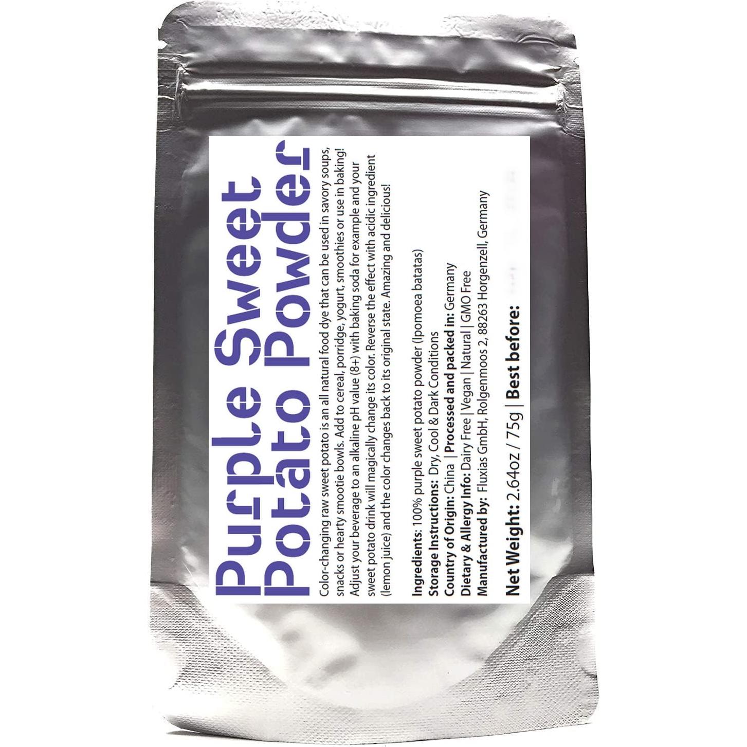 Polvo de Batata Morada 100% Natural - 75g - Fluxias