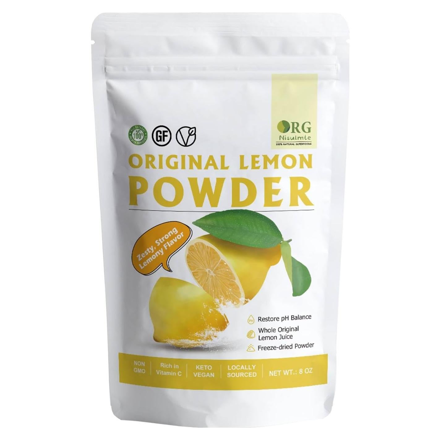 Polvo de Limón Congelado Seco NutriFoods 226.8 g - Sabor Fuerte