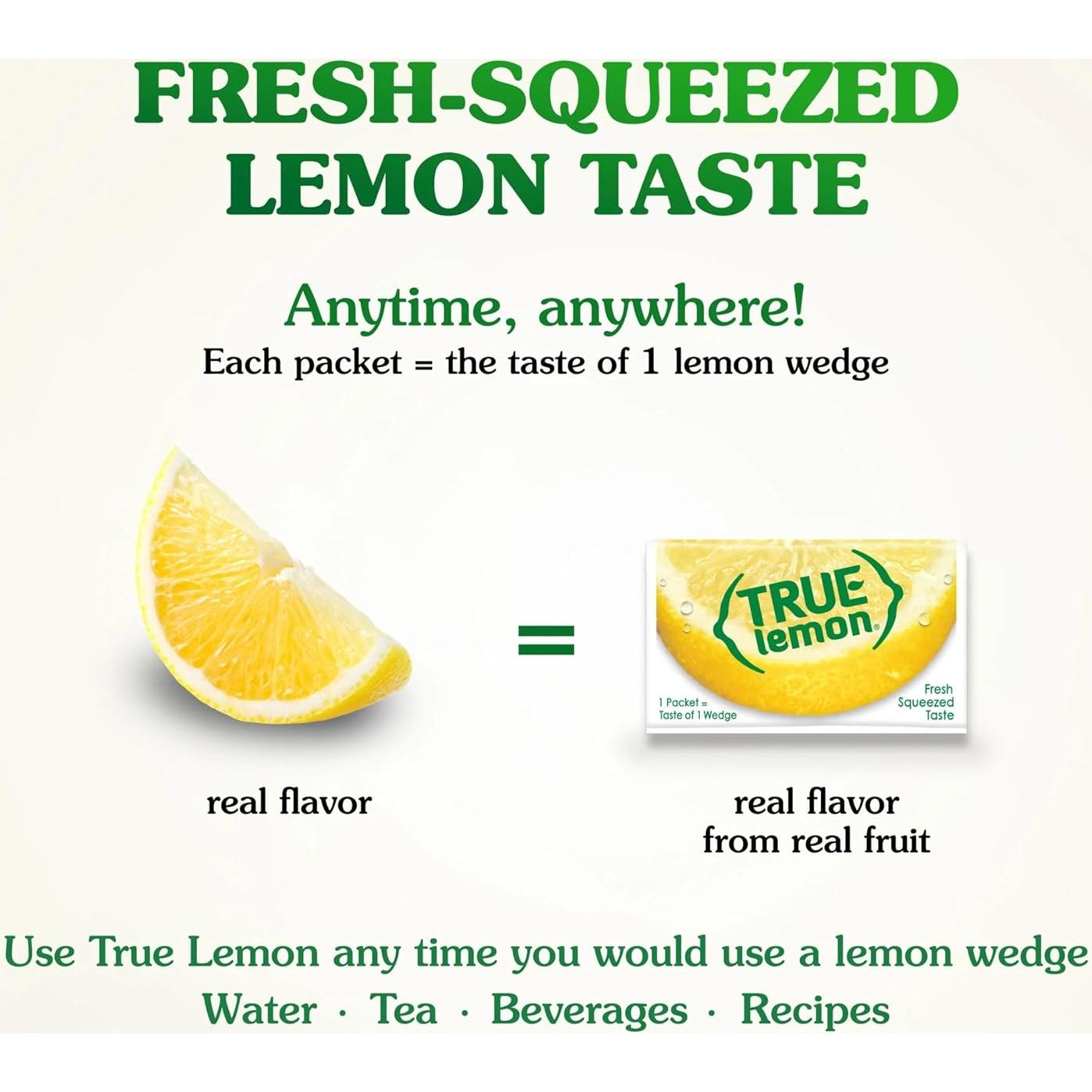 True Lemon Mejorador de Agua Sin Azúcar 80g - Sabor Limón
